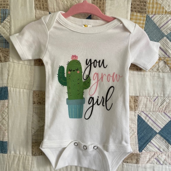 “You Grow Girl” Cactus Onesie - Picture 1 of 3